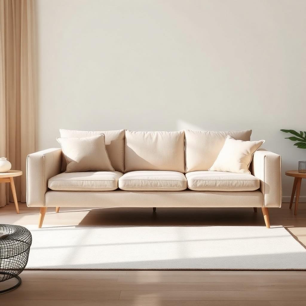 Linen 3-Seater Couch