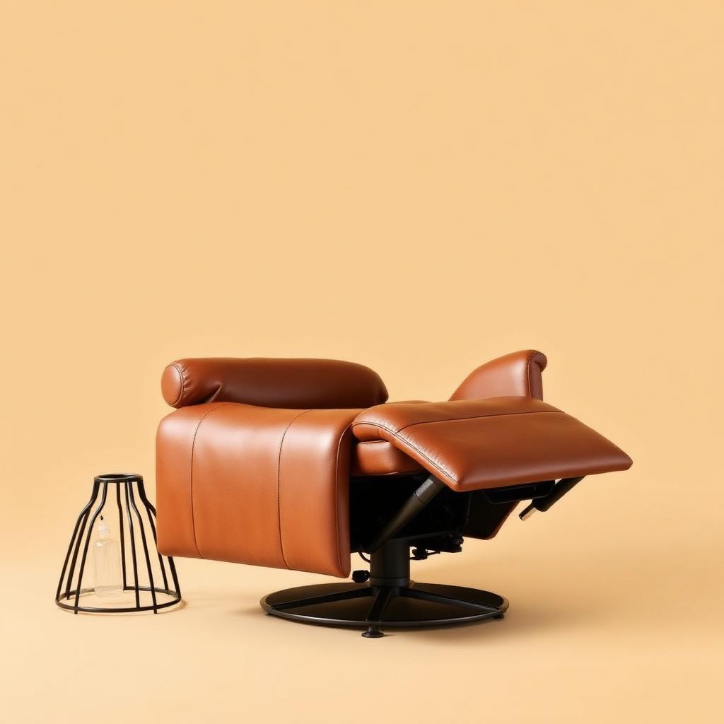 Cognac Leather Electric Recliner